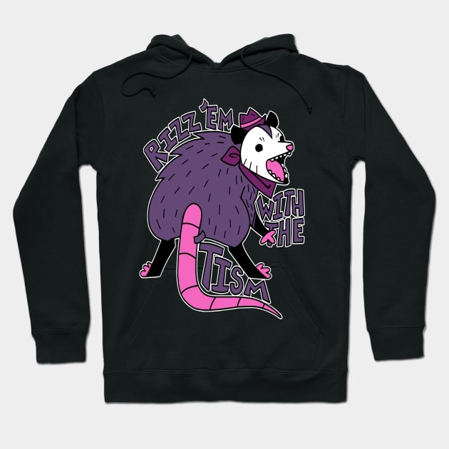 Autism Rizz Em With The Tism Autistic Possum Hoodie by LEGO